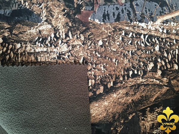 TWILL PONGEE PRINT BONGDING FLEECE