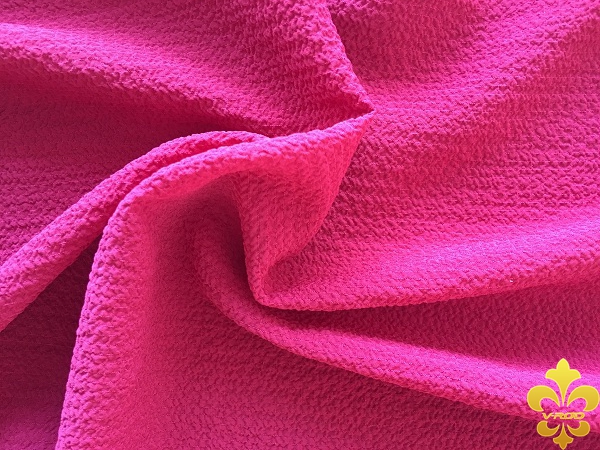 RIB-STOP SILK CREPE 格子泡泡皱